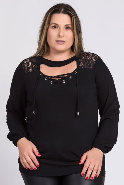 2723 2736 blusa feminina plus size visco detalhe renda ilhos elastico punho serena 5