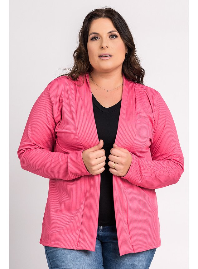 tic1700 cardigan feminino plus size ribana larga tic tac confeccoes 2