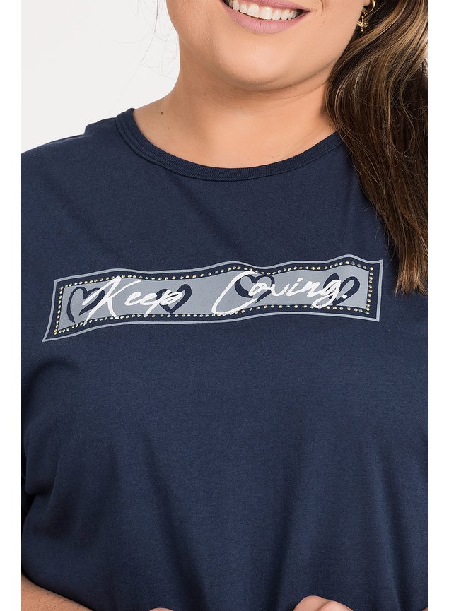 2739 t shirt feminina plus size estampada keep loving serena 2