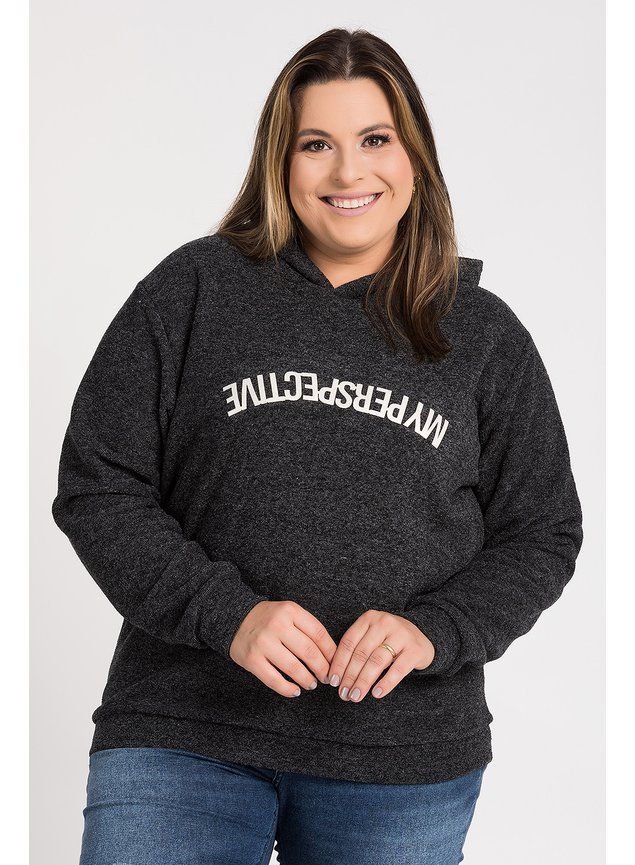 2714 jaqueta feminina plus size boucle capuz aplique frente serena