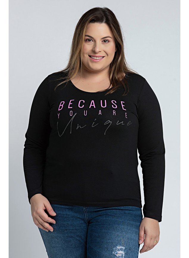 def8021 blusa feminina plus size manga longa visco estampada because you are unique def confeccoes