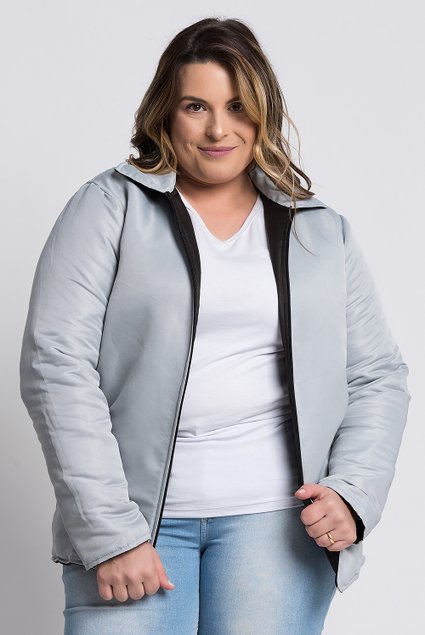 2705 jaqueta dupla face feminina plus size g1 a g4 2
