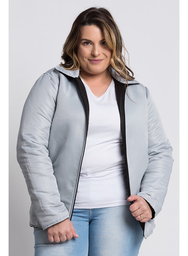 2705 jaqueta dupla face feminina plus size g1 a g4 2