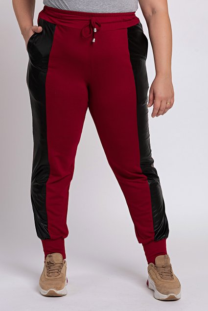 2717 calca feminina plus size moletinho bolsos detalhe cirre serena 4