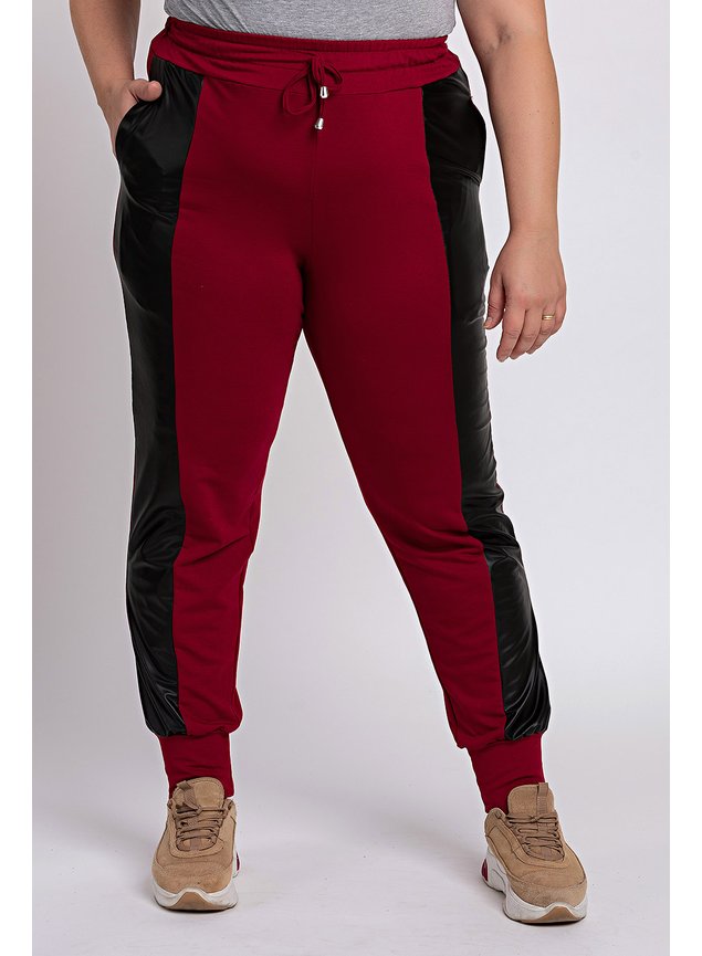 2717 calca feminina plus size moletinho bolsos detalhe cirre serena 4