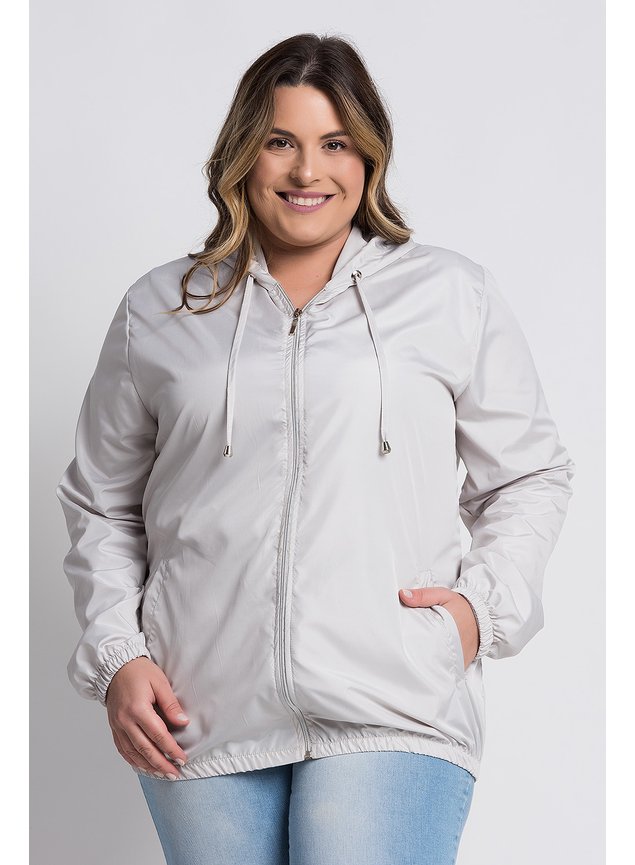 2746 jaqueta feminina plus size corta vento sem forro serena