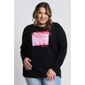2753 blusa feminina plus size manga longa visco estampada romeu juliet serena