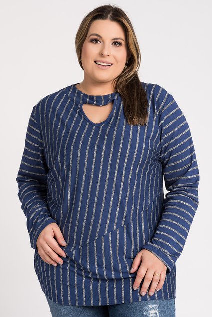 2726 blusa feminina manga longa visco listrada vazado abaixo gola serena 5