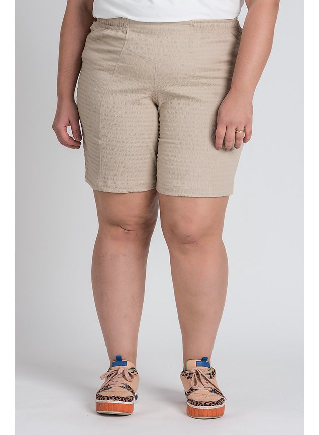 1552 bermuda femina plus size cos elastico ana ruga serena