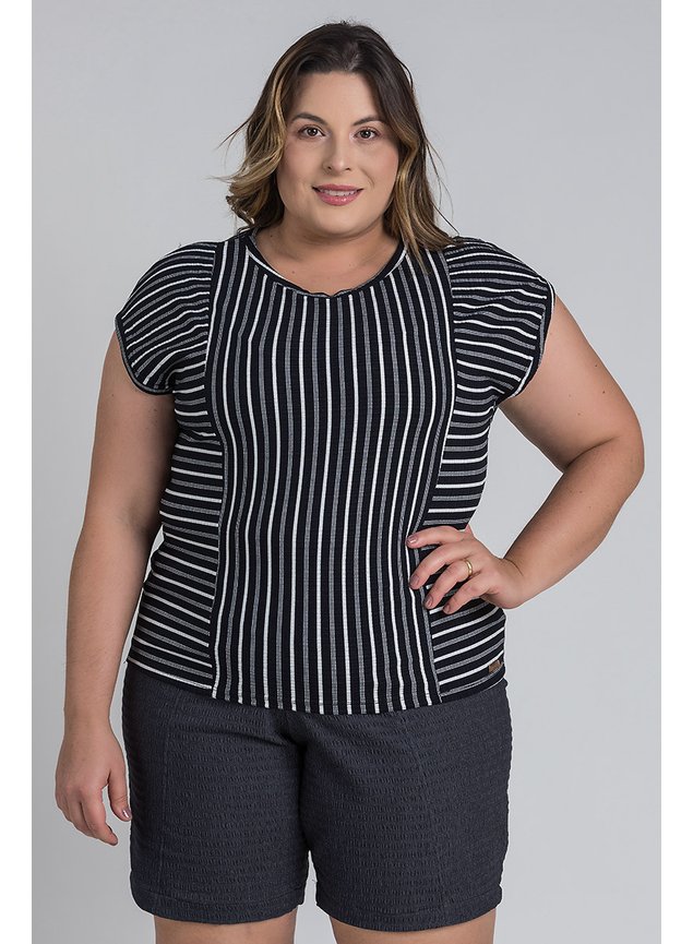 cer0585260 blusa feminina plus size canelada listrado cereja rosa