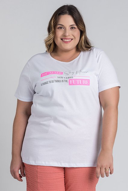 2768 t shirt feminina plus size estampada you never say never serena 5