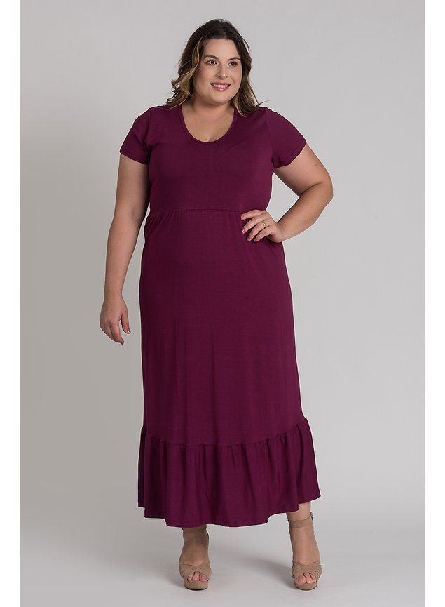 2804 vestido plus size visco decote v longo serena 6