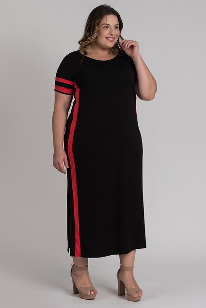 2793 vestido feminino plus size visco faixas cor contrastante serena 7