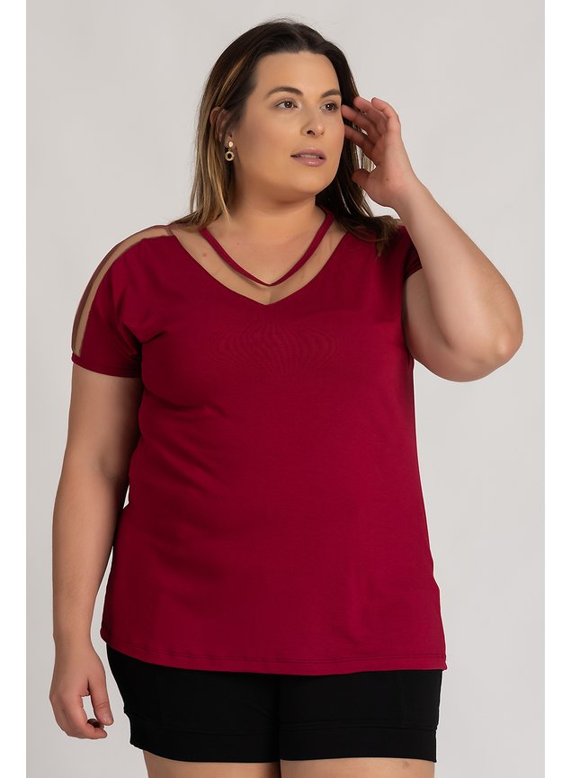 2774 blusa feminina plus size visco tule decote mangas serena 6