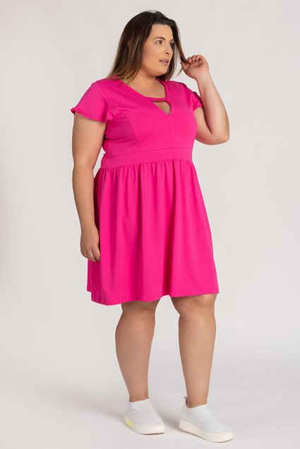 2785 vestido plus size moletinho detalhe decote mangas cintura serena 11