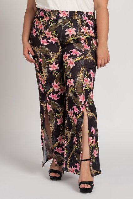 2789 2822 calca feminina plus size estampada cos elastico fenda pernas serena 5