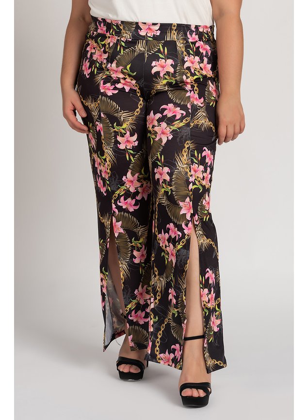 2789 2822 calca feminina plus size estampada cos elastico fenda pernas serena 5
