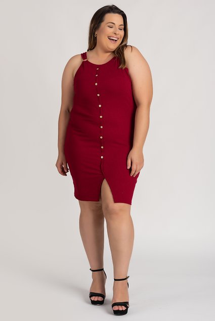 2771 2817 vestido feminino plus size canelado aplique botoes fivela alcas serena 5