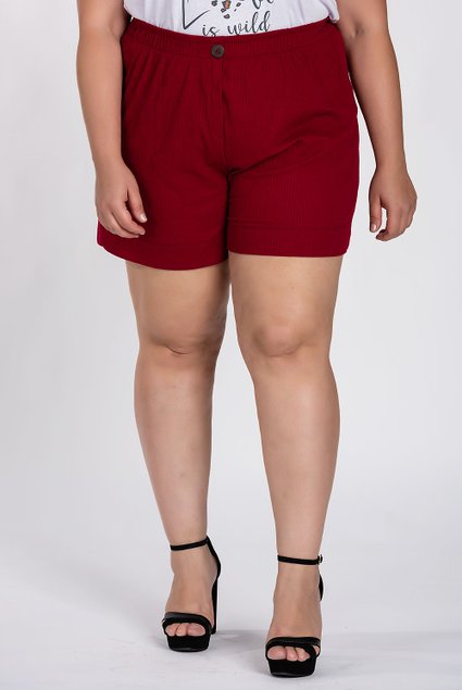 2795 bermuda feminina plus size ribana canelada botao fake serena