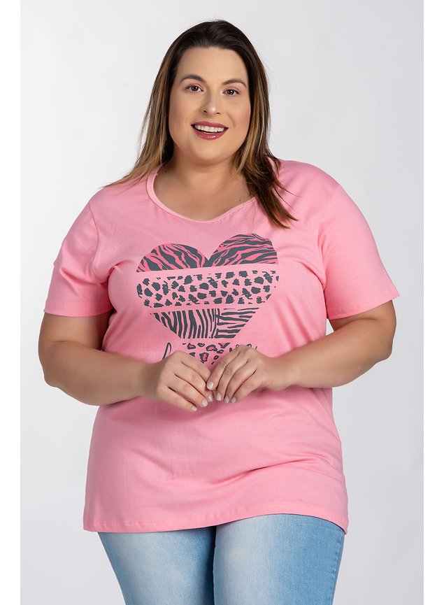 2825 t shirt feminina plus size estampada love malha algodao serena 11