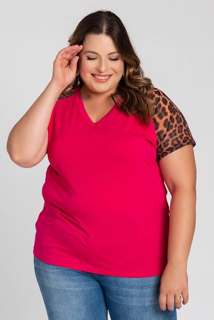 2798 2807 blusa feminina plus size visco decote v mangas animal print serena 6