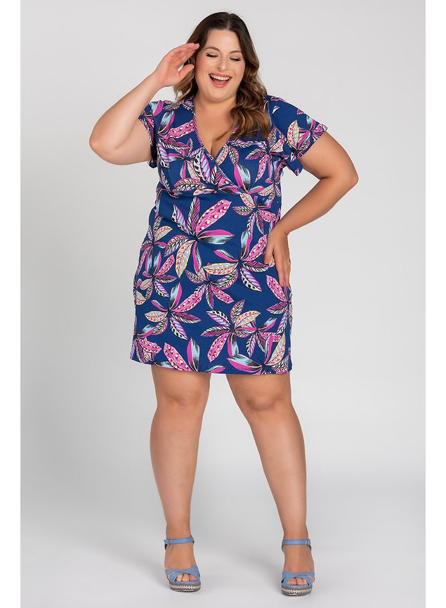 2782 vestido feminino plus size visco estampado decote v serena 6