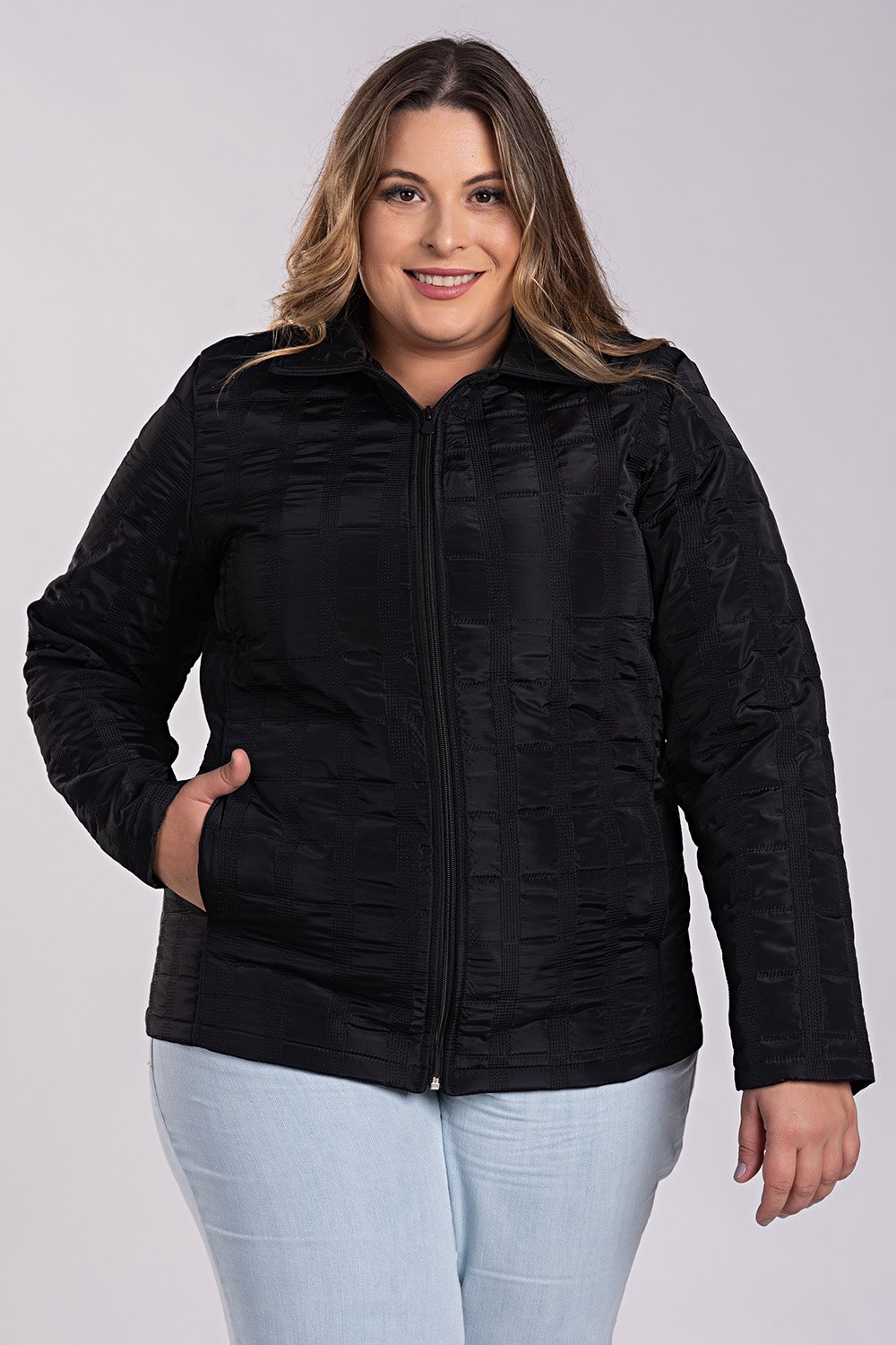 Jaqueta Dupla Face Plus Size Inverno Feminina Versátil