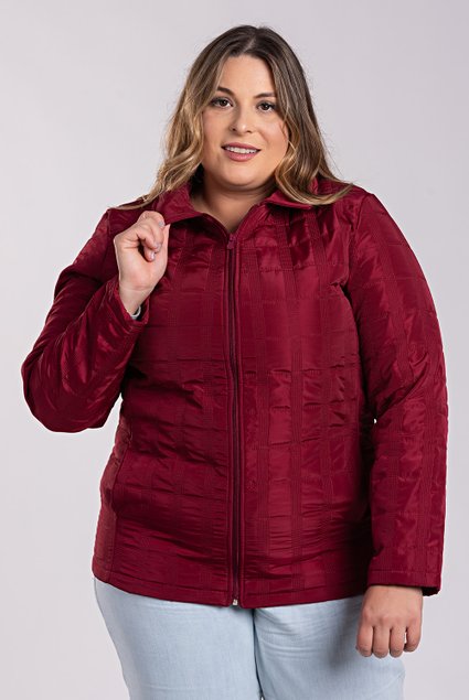 2843 jaqueta feminina plus size matelasse dublado fechamento ziper serena 14