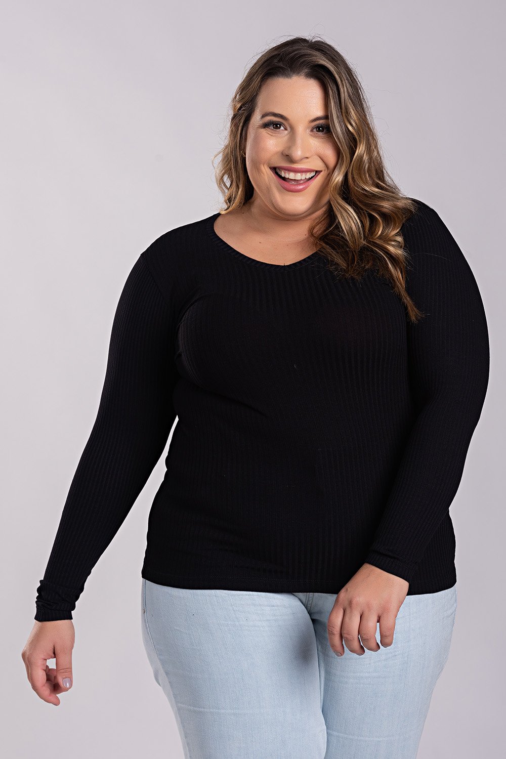 Blazer Curto Manga Longa Com Decote V - Lança Perfume