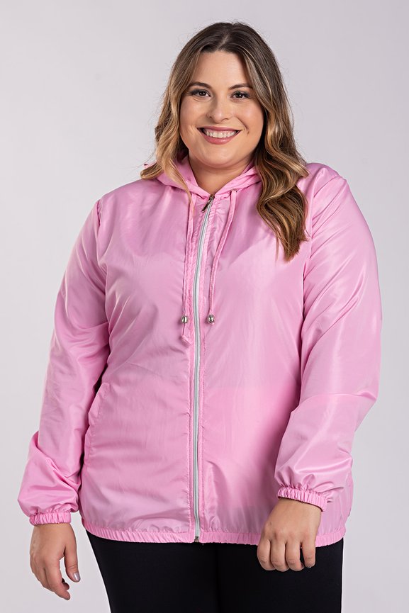 Jaqueta Feminina Plus Size Corta Vento Sem Forro