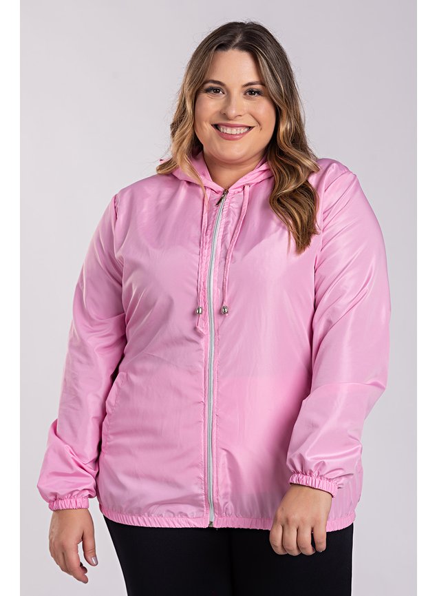 2746 jaqueta feminina plus size corta vento sem forro serena