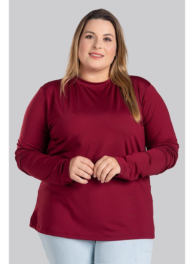 Blusa Feminina Manga Longa Plus Size Térmica Peluciada Serena
