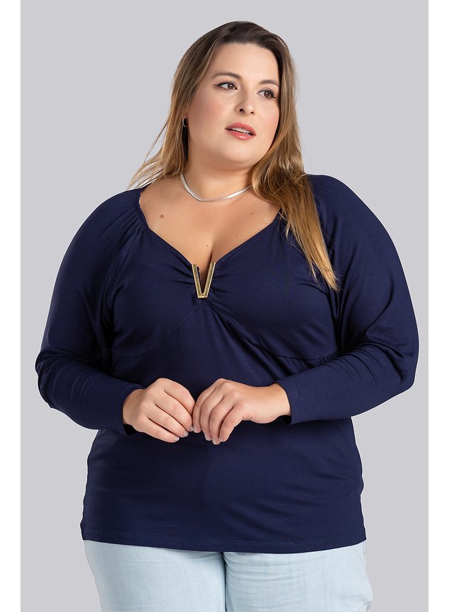 2849 2918 blusa feminina plus size em viscolycra decote v blusa de sair manga bufante 10