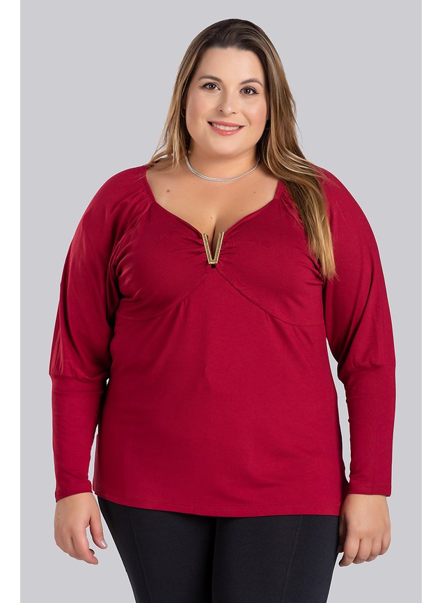 2849 2918 blusa feminina plus size em viscolycra decote v blusa de sair manga bufante 13