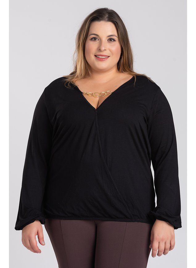 2850 blusa feminina plus size manga lonha viscolycra viscose corrente bordada blusa transpassada serena moda prime 12