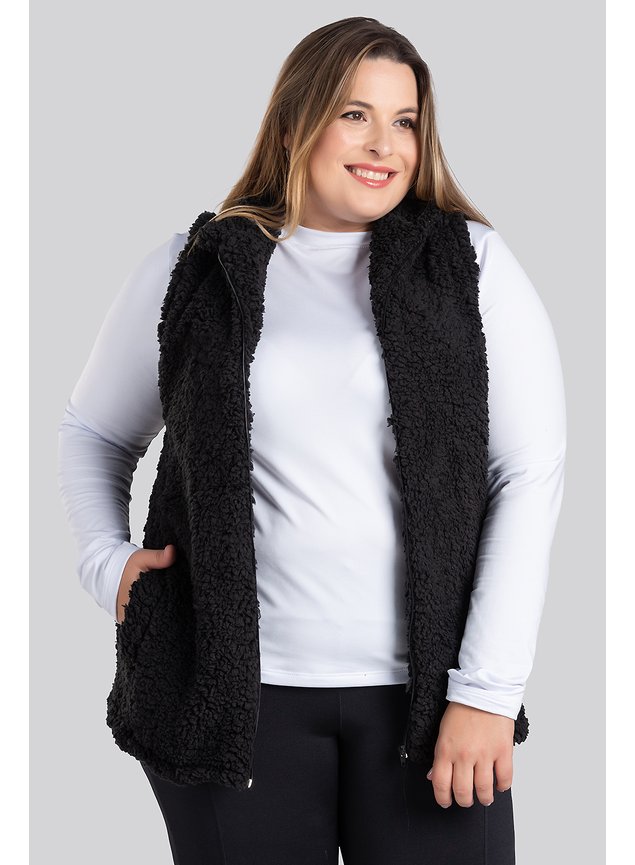 2872 colete feminino plus size ted teddy colete peludinho colete flece serena moda prime 8