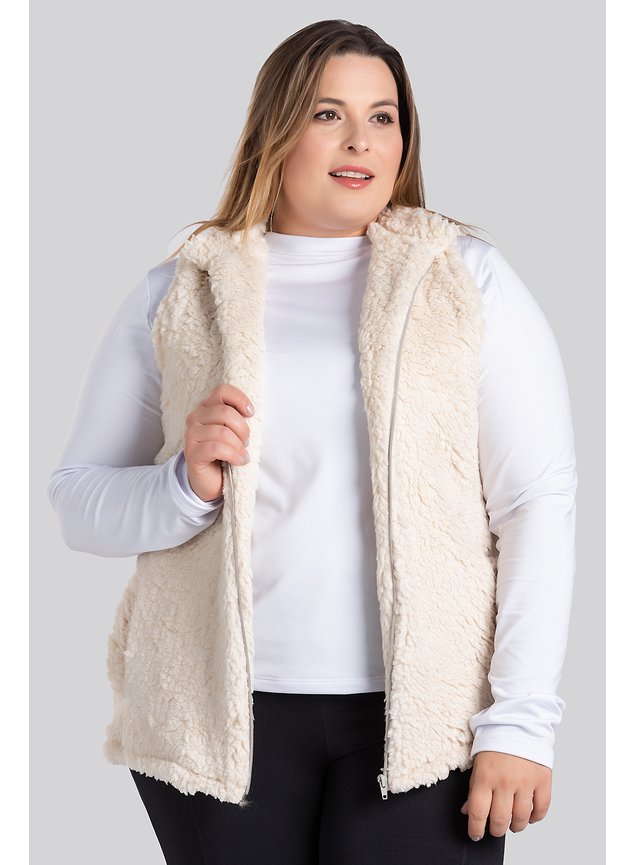 2872 colete feminino plus size ted teddy colete peludinho colete flece serena moda prime 13