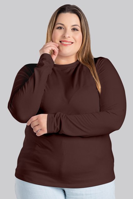 2903 2904 blusa feminina plus size termica segunda pele gola redonda gola careca peluciada 10