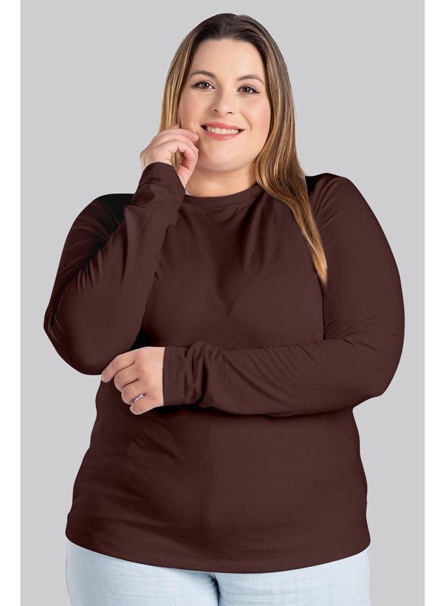 2903 2904 blusa feminina plus size termica segunda pele gola redonda gola careca peluciada 10