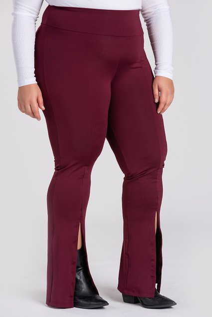 2863 calca feminina plus size montaria flare abertura frente cos alto largo serena 2