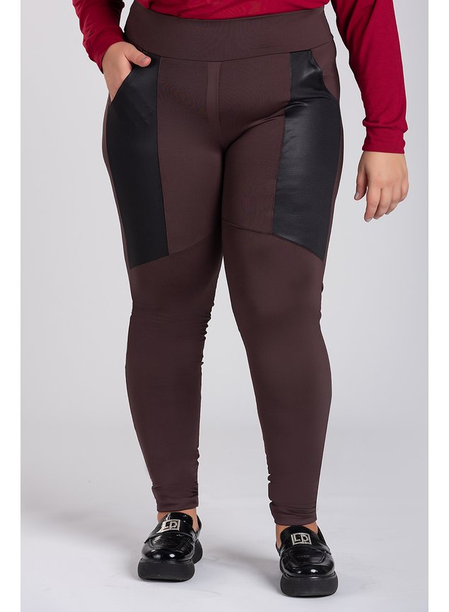 2865 calca feminina plus size montaria bolsos frente detalhe cirre serena