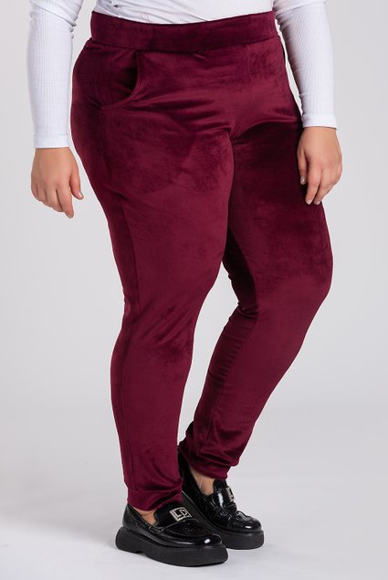 2923 2924 calca feminina plus size plush canelado bolsos na frente cos elastico serena 8