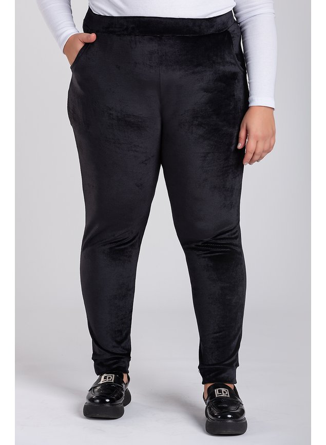 2923 2924 calca feminina plus size plush canelado bolsos na frente cos elastico serena