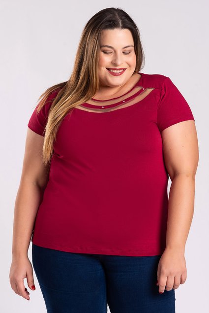 1740 blusa feminina plus size viscolycra com tule transparencia aplicacao pedras perolas blusa com aplicacao tule serena moda prime 4