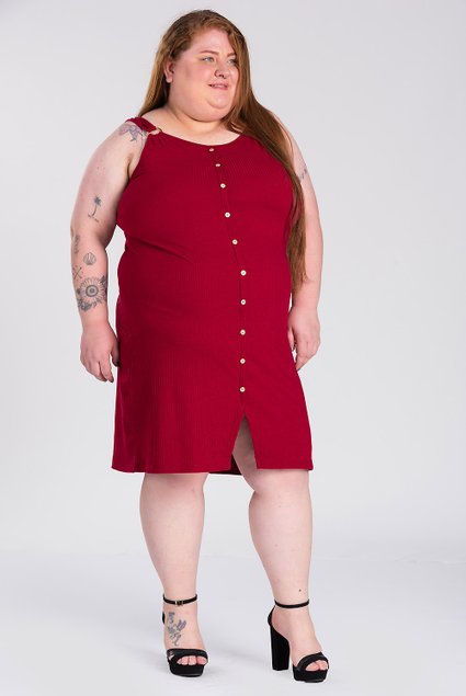 2817 vestido feminino plus size canelado aplique botoes fivela alcas serena 7