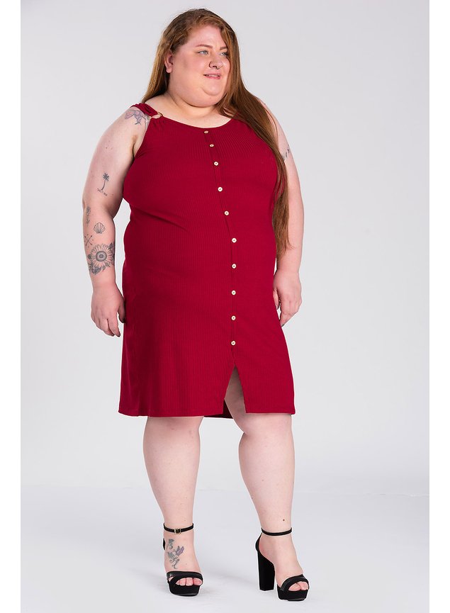 2817 vestido feminino plus size canelado aplique botoes fivela alcas serena 7