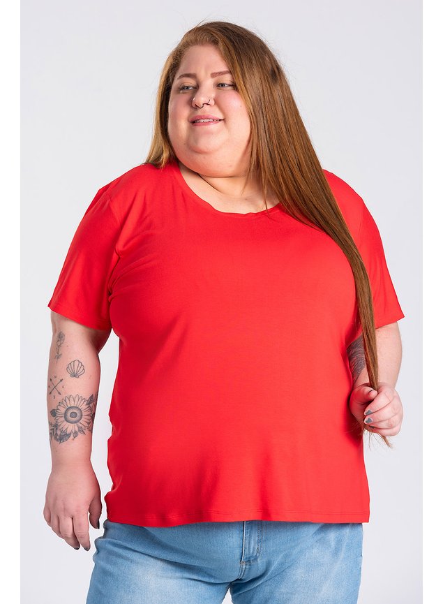 2762 t shirt feminina plus size visco basica decote redondo serena 2