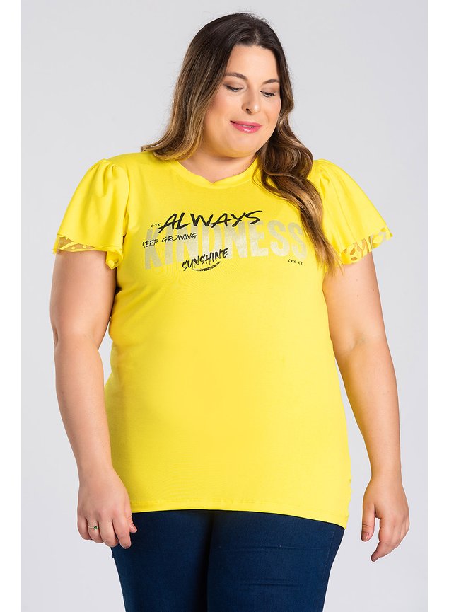 2957 blusa feminina plus size visco estampada manga gode detalhe devore serena 9