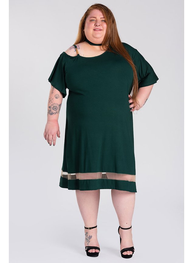 2970 vestido plus size malha viscose viscolycra transparencia detalhe decote corrente alca e barra em tule serena 23