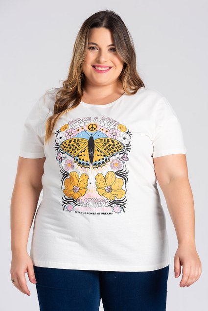 2995 t shirt feminina plus size malha algodao estampada meia malha blusa camiseta 2